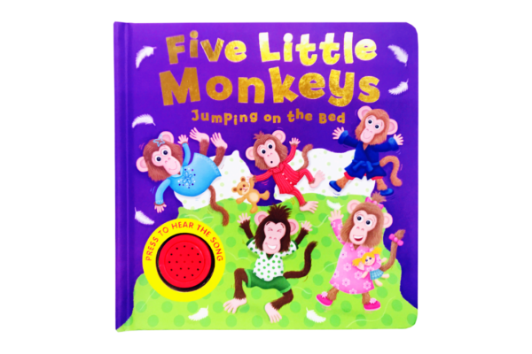 読み聞かせ絵本「Five Little Monkeys Jumping on the Bed (Song Sounds)」